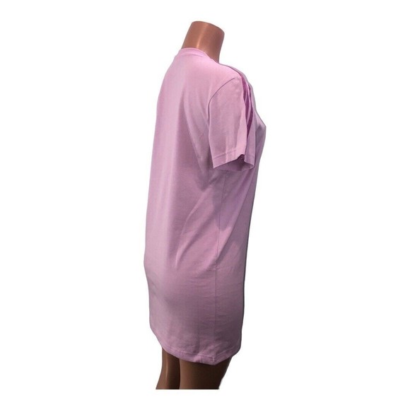 adidas Women Purple Leopard Metallic Badge of Sport Graphic T-Shirt Dress XS - Picture 6 of 12